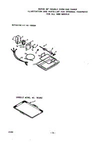 Lit / Optional parts for Roper Gas Wall Oven 1833*0A from AppliancePartsPros.com