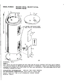 Replacement Parts parts for Kenmore Electric Water Heater 183.320611 (183320611, 183 320611) from AppliancePartsPros.com