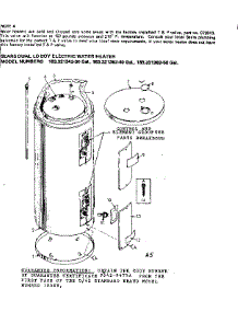 Replacement Parts parts for Kenmore Electric Water Heater 183.321382 (183321382, 183 321382) from AppliancePartsPros.com