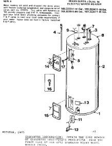 Replacement Parts parts for Kenmore Electric Water Heater 183.322411 (183322411, 183 322411) from AppliancePartsPros.com