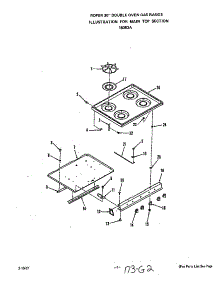 Main Top parts for Roper Gas Range 1835*3A from AppliancePartsPros.com
