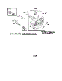 Cylinder parts for Briggs & Stratton Lawn & Garden Engine 185400 TO 185499 (0035-0099) from AppliancePartsPros.com