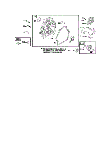 Cover-Crankcase parts for Briggs & Stratton Lawn & Garden Engine 185400 TO 185499 (0035-0099) from AppliancePartsPros.com