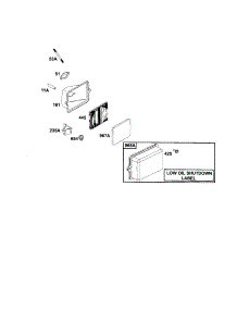 Cover-Air Cleaner parts for Briggs & Stratton Lawn & Garden Engine 185400 TO 185499 (0035-0099) from AppliancePartsPros.com