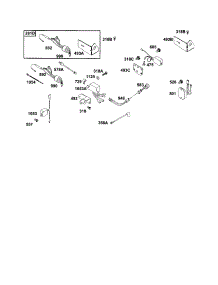 Bracket Mounting / Regulator parts for Briggs & Stratton Lawn & Garden Engine 185400 TO 185499 (0035-0099) from AppliancePartsPros.com