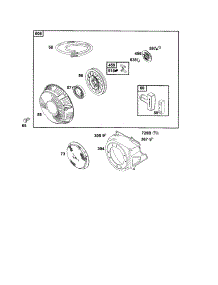 Starter Rewind / Housing Blower parts for Briggs & Stratton Lawn & Garden Engine 185400 TO 185499 (0035-0099) from AppliancePartsPros.com