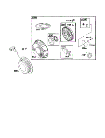 Starter-Rewind parts for Briggs & Stratton Lawn & Garden Engine 185400 TO 185499 (0035-0099) from AppliancePartsPros.com