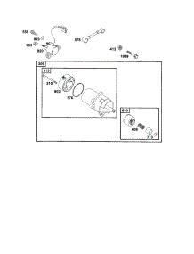Motor-Starter parts for Briggs & Stratton Lawn & Garden Engine 185400 TO 185499 (0035-0099) from AppliancePartsPros.com
