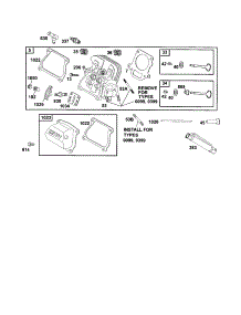 Head-Cylinder parts for Briggs & Stratton Lawn & Garden Engine 185400 TO 185499 (0412-0599) from AppliancePartsPros.com