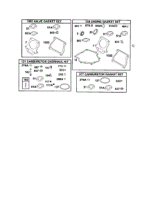 Gasket Sets / Overhaul Kit parts for Briggs & Stratton Lawn & Garden Engine 185400 TO 185499 (0412-0599) from AppliancePartsPros.com