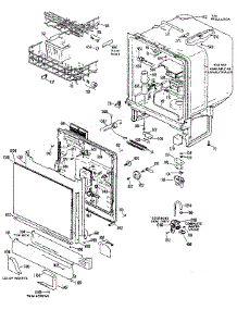 Tub And Door Assembly parts for Kenmore Dishwasher 185.85(1988) (18585(1988), 185 85(1988)) from AppliancePartsPros.com