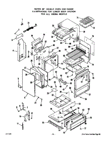 Lower Body parts for Roper Gas Wall Oven 1883*0A from AppliancePartsPros.com