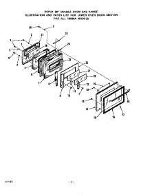 Lower Oven Door parts for Roper Gas Wall Oven 1883*0A from AppliancePartsPros.com