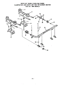 Top Burner parts for Roper Gas Range 1885*0A from AppliancePartsPros.com