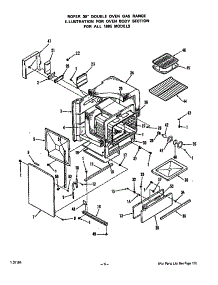 Oven Body parts for Roper Gas Range 1885*0A from AppliancePartsPros.com