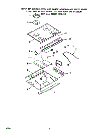 Main Top parts for Roper Gas Range 1893*0A from AppliancePartsPros.com
