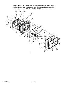 Lower Oven Door parts for Roper Gas Range 1893*0A from AppliancePartsPros.com