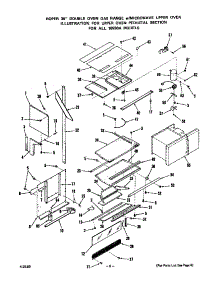 Upper Oven Pedestal parts for Roper Gas Range 1893*0A from AppliancePartsPros.com