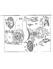 Rewind Starter And Flywheel Assembly parts for Briggs & Stratton Lawn & Garden Engine 190400 TO 190499 (0010 - 0070) from AppliancePartsPros.com