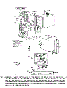 Snow Hood / Exhaust Valve / Note 4 parts for Briggs & Stratton Lawn & Garden Engine 190400 TO 190499 (1610-1952) from AppliancePartsPros.com
