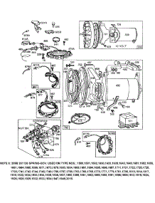 Electric Starter / Note 6 parts for Briggs & Stratton Lawn & Garden Engine 190400 TO 190499 (1610-1952) from AppliancePartsPros.com