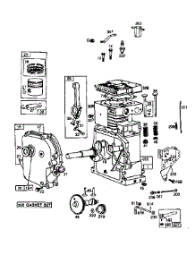 Crankcase parts for Briggs & Stratton Lawn & Garden Engine 190400 TO 190499 (2925 - 2925) from AppliancePartsPros.com