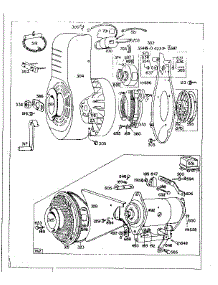 Electric Starter And Flywheel Assembly parts for Briggs & Stratton Lawn & Garden Engine 191400 TO 191477 (0010 - 0040) from AppliancePartsPros.com
