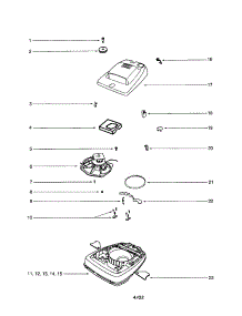 Base / Hood parts for Eureka Upright Vacuum 1934AGS from AppliancePartsPros.com
