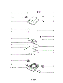 Hood / Base / Motor parts for Eureka Upright Vacuum 1950A from AppliancePartsPros.com