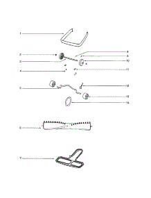 Rear Axle / Agitator / Wheels parts for Eureka Upright Vacuum 1950A from AppliancePartsPros.com