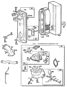 Air Cleaner Cover And Carburetor Assembly parts for Briggs & Stratton Lawn & Garden Engine 195400 TO 195499 (0600 - 0605) from AppliancePartsPros.com