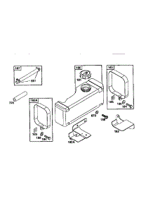 Fuel Tank Assembly parts for Briggs & Stratton Lawn & Garden Engine 195702-4015 from AppliancePartsPros.com