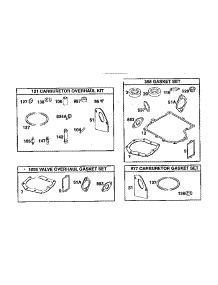 Carburetor Overhaul Kit / Gasket Set / Valve Overhaul Gasket Set parts for Briggs & Stratton Lawn & Garden Engine 195702-4015 from AppliancePartsPros.com