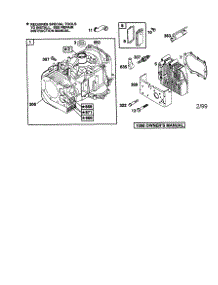 Cylinder parts for Briggs & Stratton Lawn & Garden Engine 198707-0141 from AppliancePartsPros.com