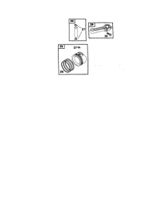 Piston parts for Briggs & Stratton Lawn & Garden Engine 198707-0141 from AppliancePartsPros.com