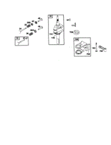 Crankshaft parts for Briggs & Stratton Lawn & Garden Engine 198707-0141 from AppliancePartsPros.com