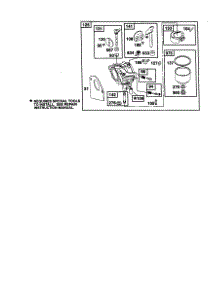 Carburetor parts for Briggs & Stratton Lawn & Garden Engine 198707-0141 from AppliancePartsPros.com