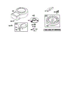 Flywheel parts for Briggs & Stratton Lawn & Garden Engine 198707-0141 from AppliancePartsPros.com