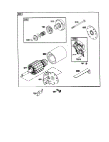 Starter Motor parts for Briggs & Stratton Lawn & Garden Engine 198707-0141 from AppliancePartsPros.com