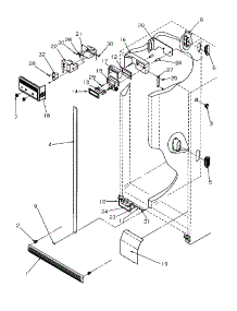 Refrigerator / Freezer Controls And Cabinet Parts parts for Amana Side-By-Side Refrigerator 1999A-P1193906WL from AppliancePartsPros.com