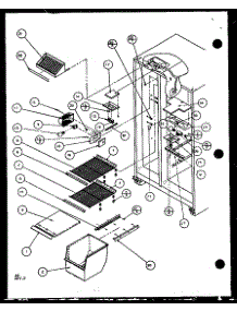 Freezer Shelving And Refrigerator Light (2599Ciw / P1100401w) (2599Ciw / P1115101w) parts for Imperial Side-By-Side Refrigerator 1999CIW/P1115102W from AppliancePartsPros.com