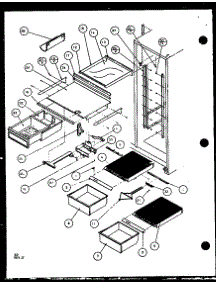 Refrigerator Shelving And Drawers (2599Ciw / P1100401w) (2599Ciw / P1115101w) parts for Imperial Side-By-Side Refrigerator 1999CIW/P1115102W from AppliancePartsPros.com