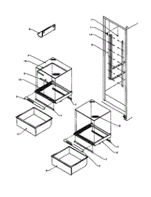 Ref Shelving And Drawers parts for Imperial Side-By-Side Refrigerator 1999CIWEA-P1171101WL from AppliancePartsPros.com
