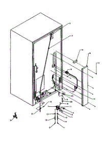Cabinet Back parts for Amana Side-By-Side Refrigerator 1999CIWEW-P1171101WW from AppliancePartsPros.com