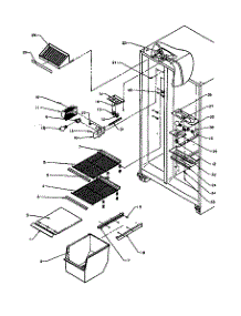 Fz Shelving And Ref Light parts for Amana Side-By-Side Refrigerator 1999CIWEW-P1171101WW from AppliancePartsPros.com