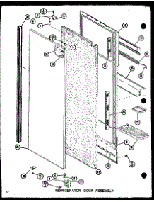Refrigerator Door Assembly (2599Iw / P7731404w) parts for Amana Side-By-Side Refrigerator 1999IW-P7731403W from AppliancePartsPros.com