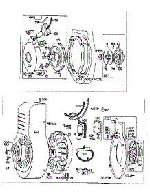 Flywheel Assembly And Rewind Starter parts for Briggs & Stratton Lawn & Garden Engine 19D-FB (0010 - 0030) from AppliancePartsPros.com