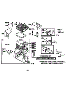Cylinder Assembly parts for Briggs & Stratton Lawn & Garden Engine 19E400 TO 19E499 (0131) from AppliancePartsPros.com