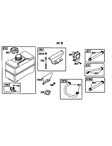 Fuel Tank parts for Briggs & Stratton Lawn & Garden Engine 19E400 TO 19E499 (0135) from AppliancePartsPros.com
