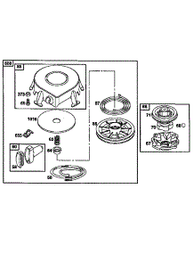 Rewind Starter parts for Briggs & Stratton Lawn & Garden Engine 19E400 TO 19E499 (1132) from AppliancePartsPros.com